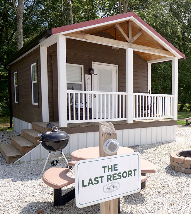 Cabin with covered porch
